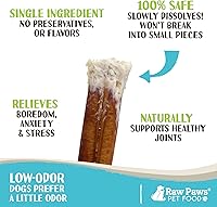 Vista 2 de Raw Paws Palitos estándar para perros pequeños, 6 pulgadas (10 unidades) – Masticables juveniles de bajo olor – Palitos de pizza de corral libre