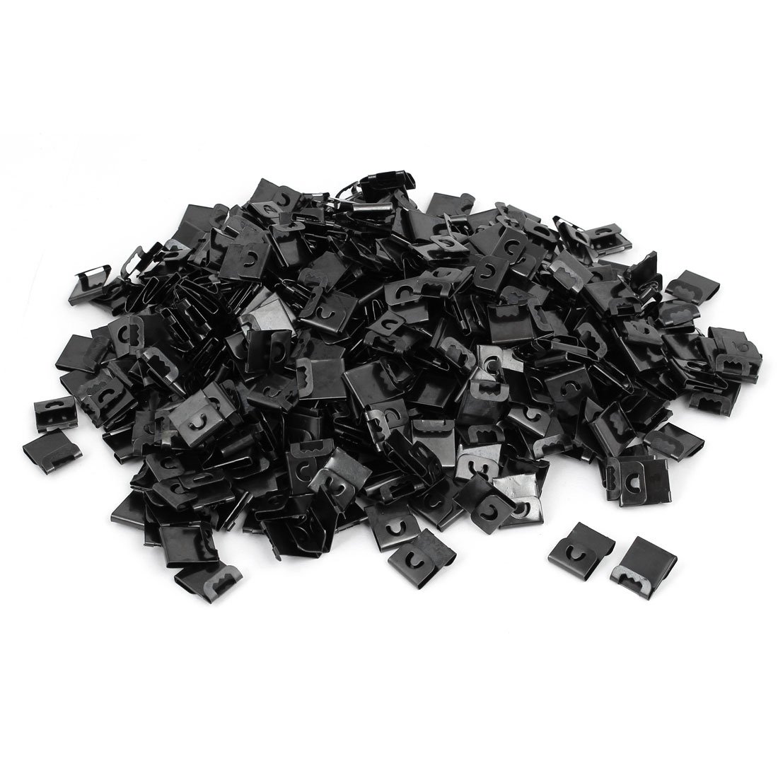 Aexit 200 Stück Bilderaufhänger S-Form – Schwarz, 17x14x7,5 Mm, Für Bilderrahmen & Deko