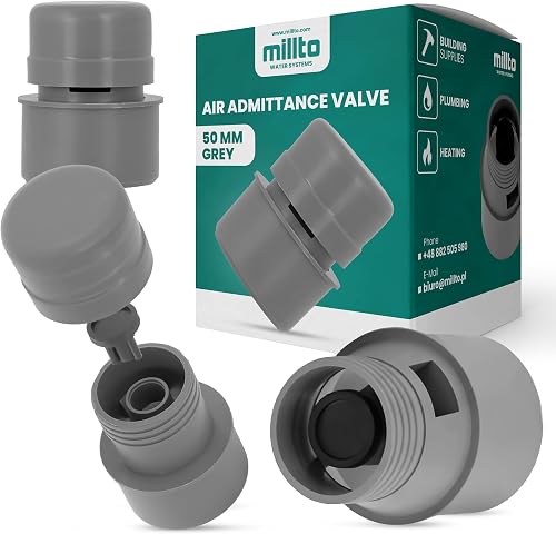 Millto™ Aérateur de tuyau d'eaux usées 50 mm en polypropylène - Valve d'aération