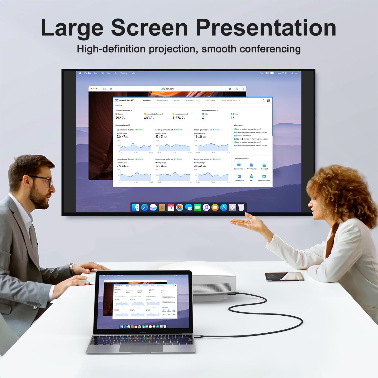 Mugust Kabel USB C na DisplayPort 1.4, 8K, 60 Hz, 30 Hz, 4K, 240 Hz, 144 Hz, HDR, VRR, Thunderbolt 4, 3, DP1.4, kabel kompatybilny z iPhone 17 MacBook Pro Air M2 Mac mini M4 iPad Pro Air 5 Surface Pro