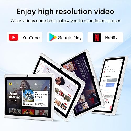 Miniatura 4 de Tablet Android 15 de 7 pulgadas, 9 GB de RAM, 32 GB de ROM de expansión de 1 TB, procesador de cuatro núcleos, cámara dual, WiFi 5G2.4G, Bluetooth,