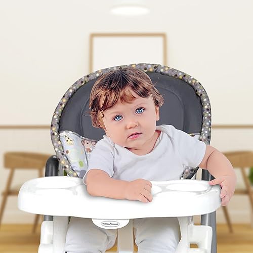 Miniatura 5 de Baby Trend Sit-Right High Chair, Bobble Heads Cabezas Bobble,gris (Cozy Grey),Rosa acogedor,Sombreado gris,Prado Coral,Orbitas Blancas,Pebblestone