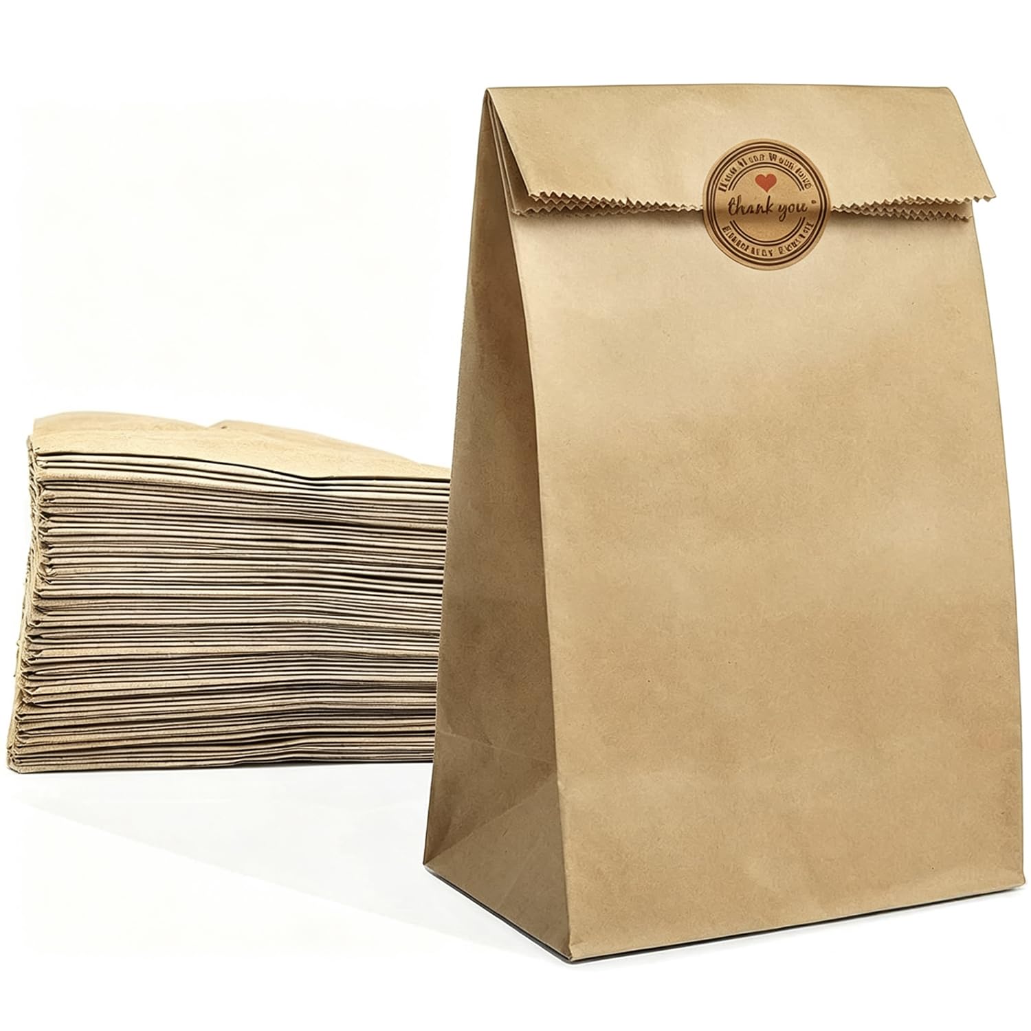 Brązowe papierowe torby na lunch zbiorcze papierowe torby na chleb duże torby na wynos z kraft do dostawy artykułów spożywczych 0,9 kg 50 szt