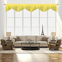 Vista 43 de Cenefas de Cortina Beige para Sala de Estar - Cenefa con Bolsillo para Varilla para Cubiertas de Ventana, Cortinas de Ventana para Dormitorio