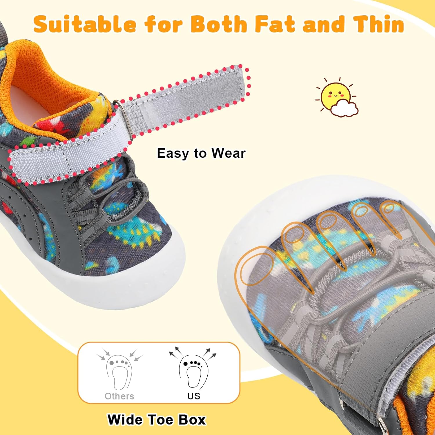 FEETCITY Wide Baby Shoes Boys Girls Baby Barefoot Shoes Breathable Infant Walking Shoe Crib Sock Shoe Toddler Sneakers Flexible - Image 4