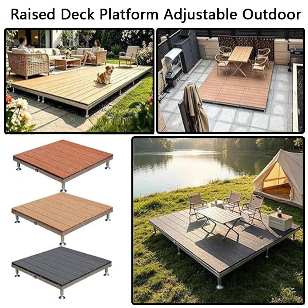 Plataforma de Terraza Elevada Ajustable Exterior Modular