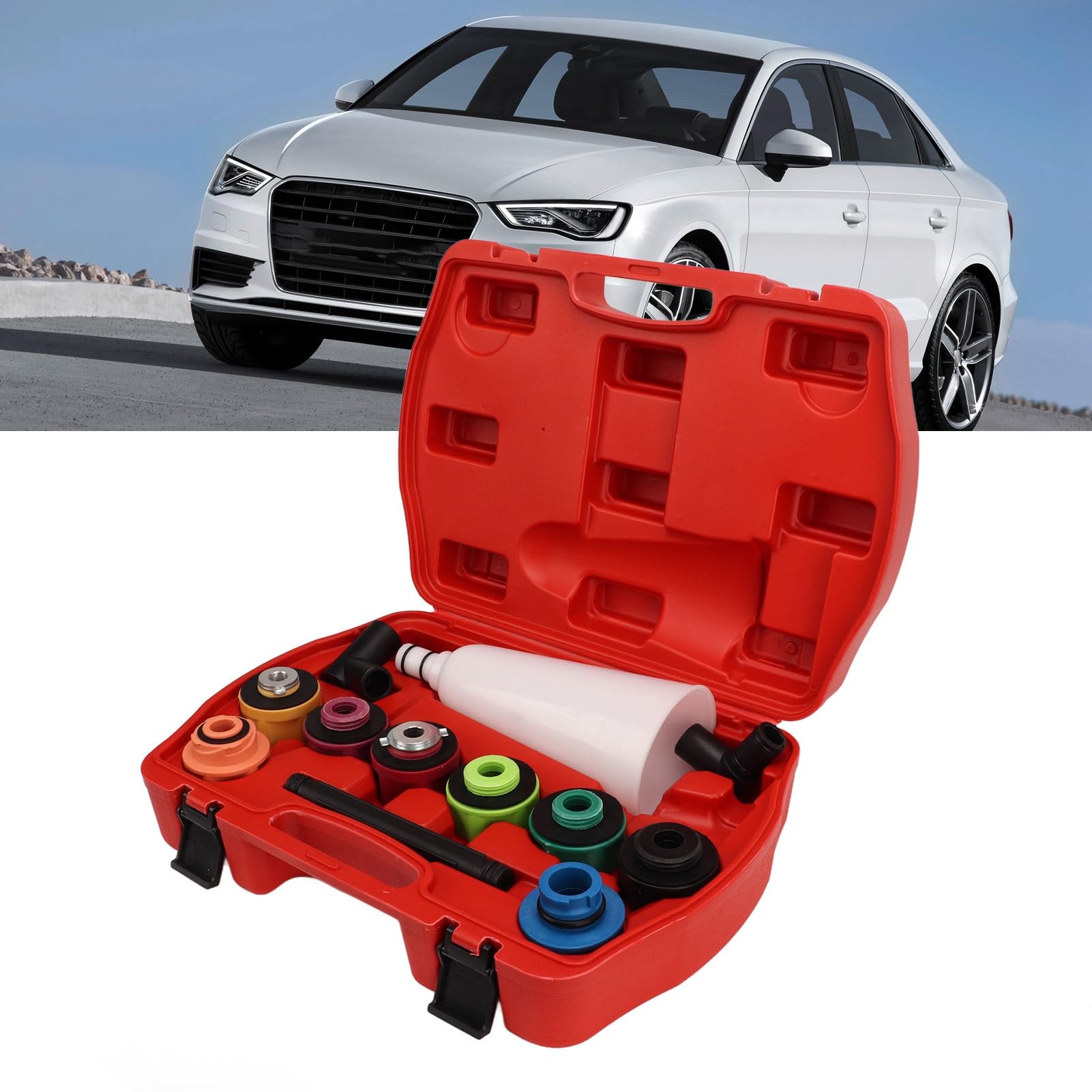 Kit de relleno de aceite de embudo offset Extension Tube Color Coded Adapters Efficient Automotive Use 5pcs
