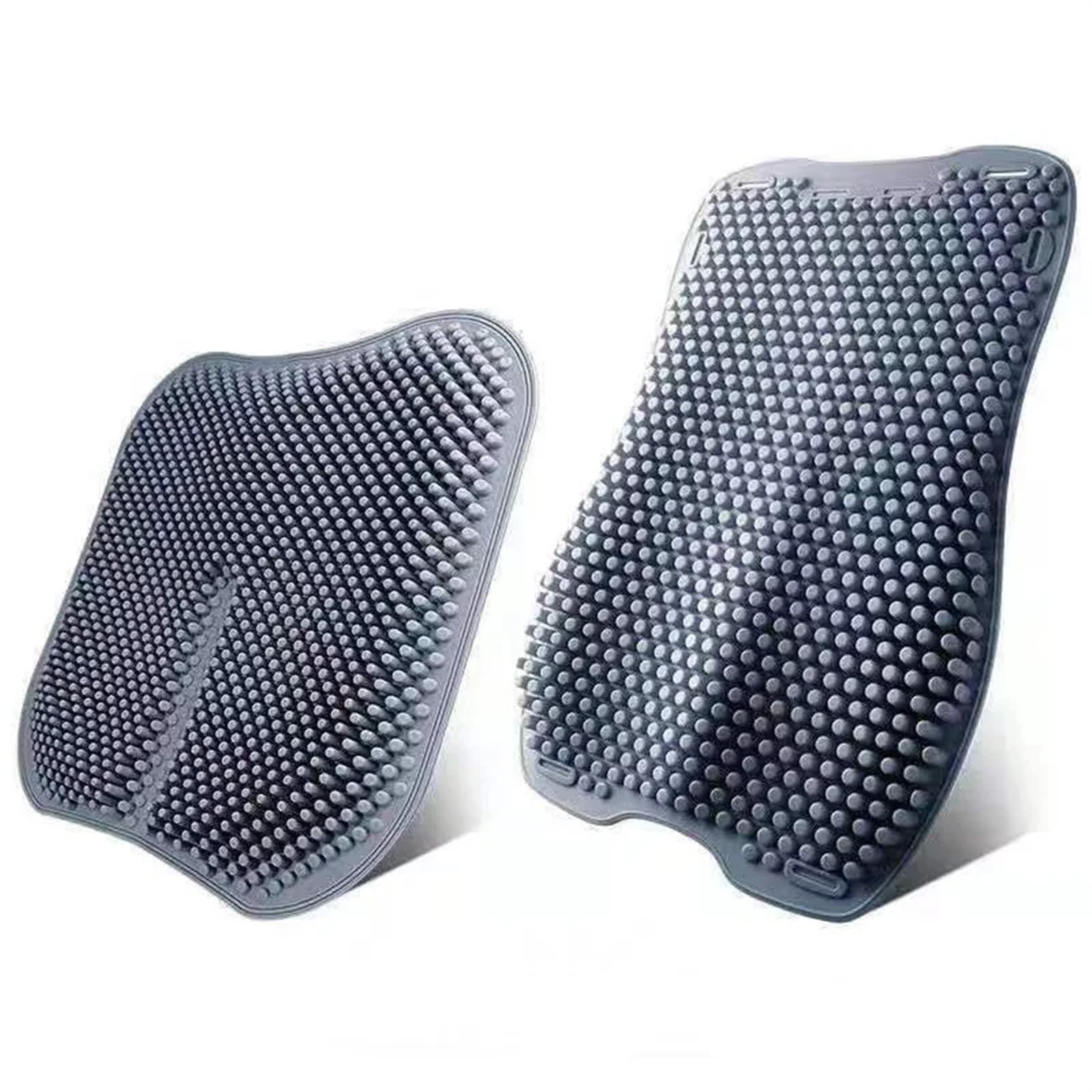 CojíN De Gel De Nido De Abeja Cojín for Asiento de Coche de Silicona Transpirable, Soporte Lumbar for Espalda, Masaje Universal, Gel de sílice de Verano Cojin Antiescaras Nido De Abeja (Color : Gray