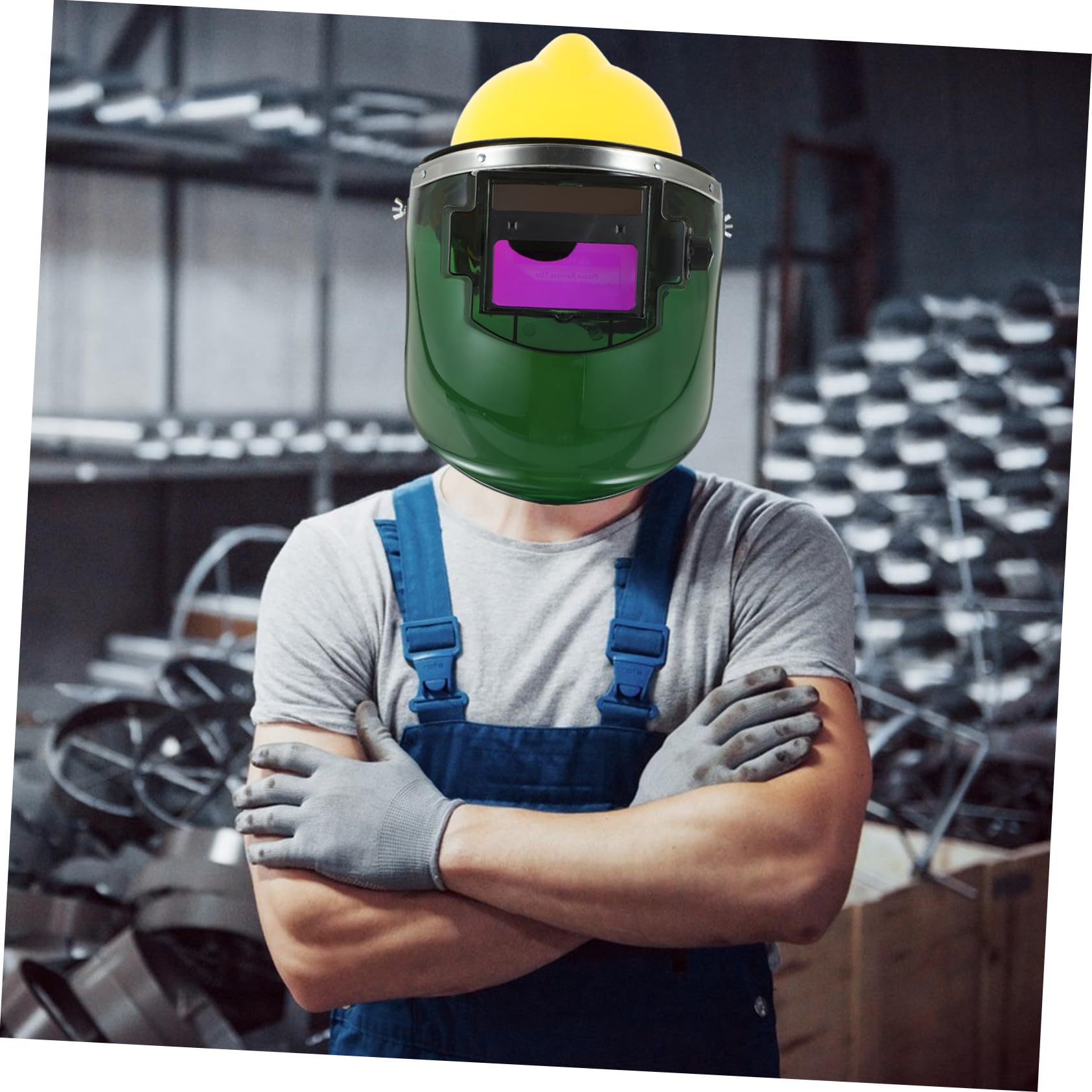 de Soldadura Automática Regulable con Pantalla Solar Casco de Seguridad para Soldadores Pantalla Facial de con Atenuación Rápida y Visual