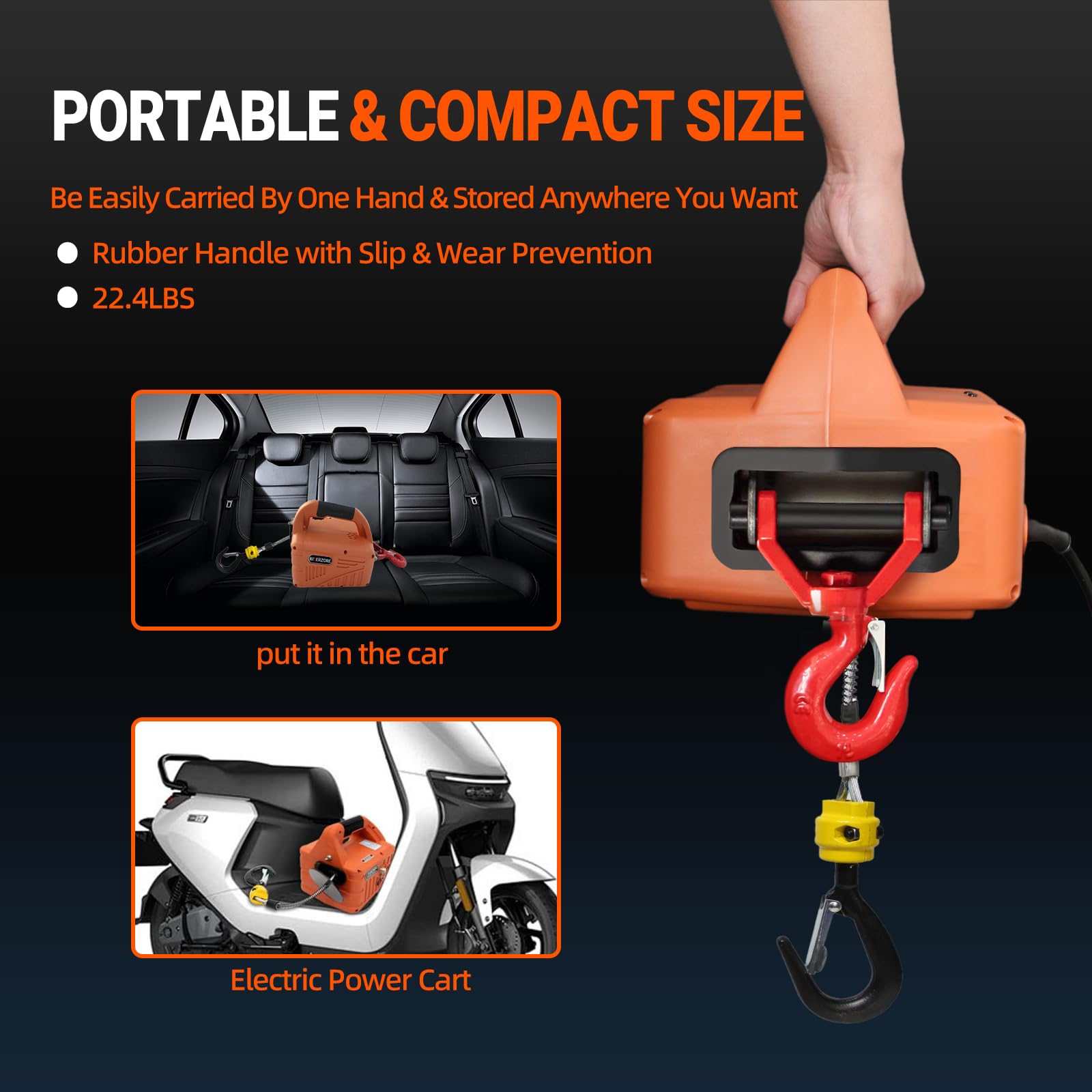 KOERZORE Electric Hoist - 1100lb Capacity -6