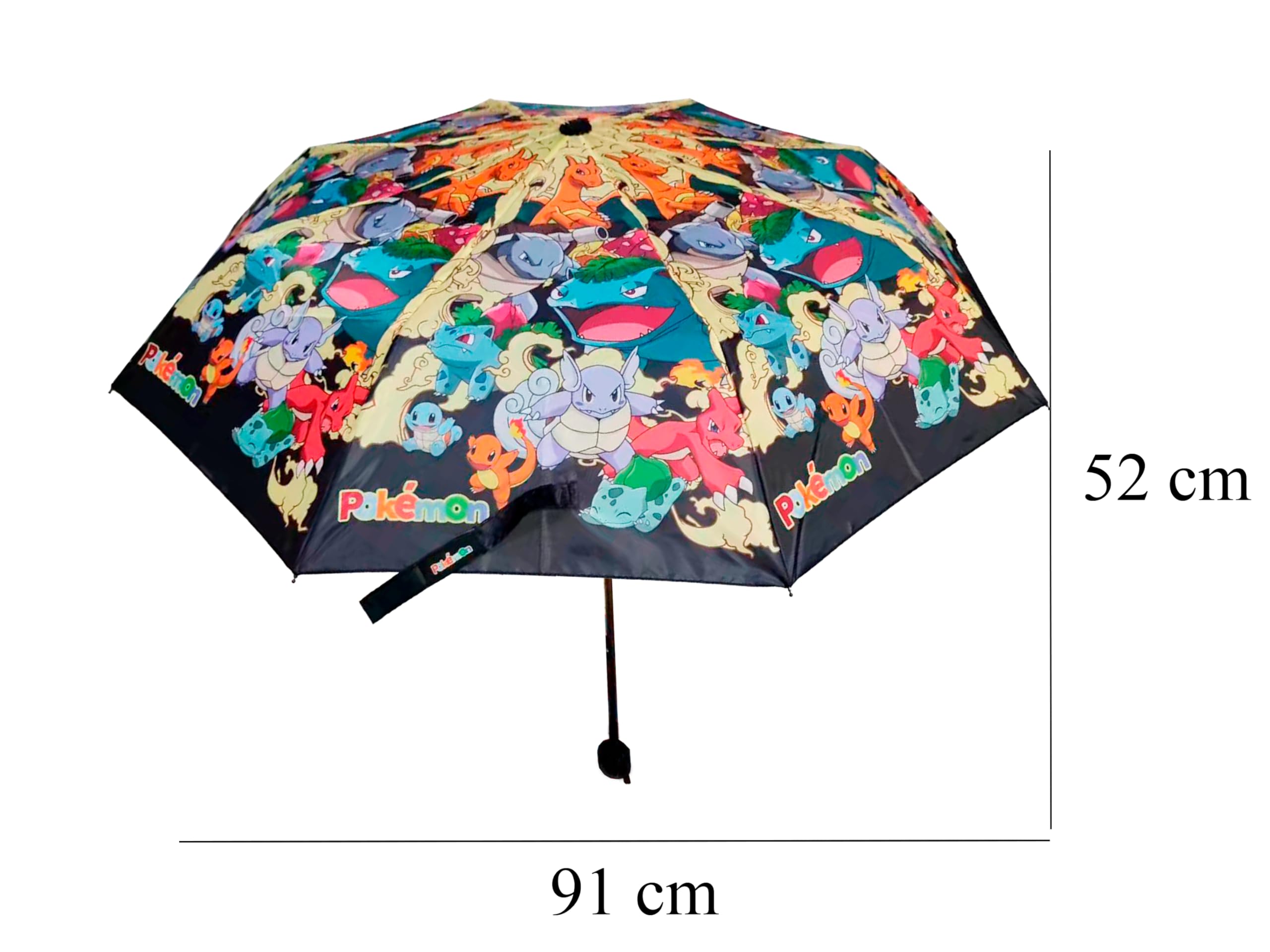 CYPBRANDS Pokemon Regenschirm, faltbar, mehrfarbig, offizielles Produkt