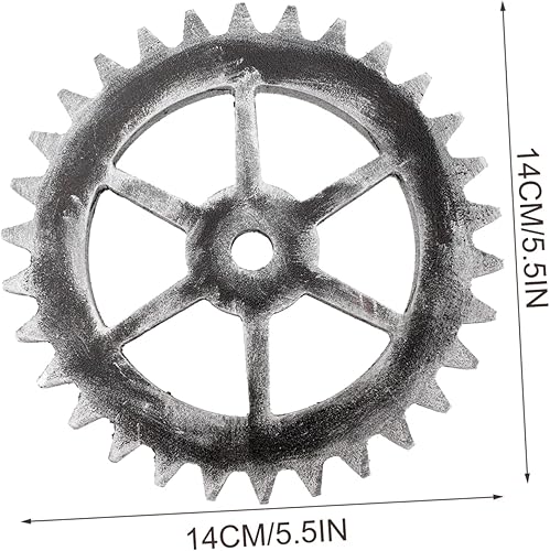 Miniatura 7 de Ipetboom Rustic Wooden Gear Wall Ornament Retro Industrial Decor for Bar Home Bedroom Living Photography Prop Unique Chic Wall Hanging Art