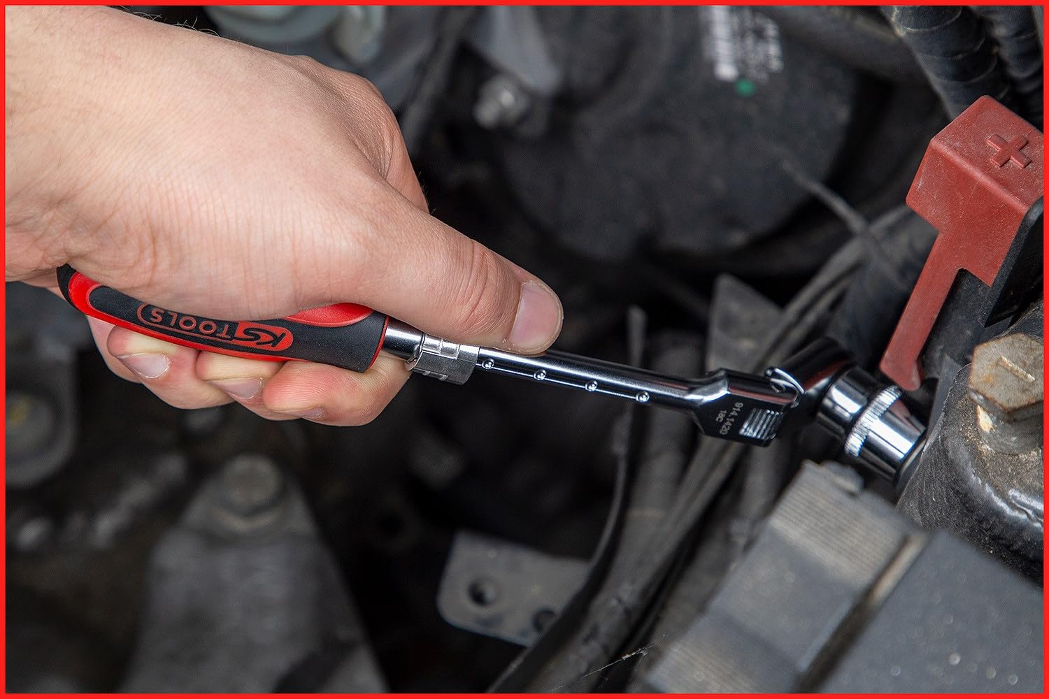 KS TOOLS 3/8" SlimPOWER Telescopic reversible ratchet, 72 teeth 914.3820 Couleur