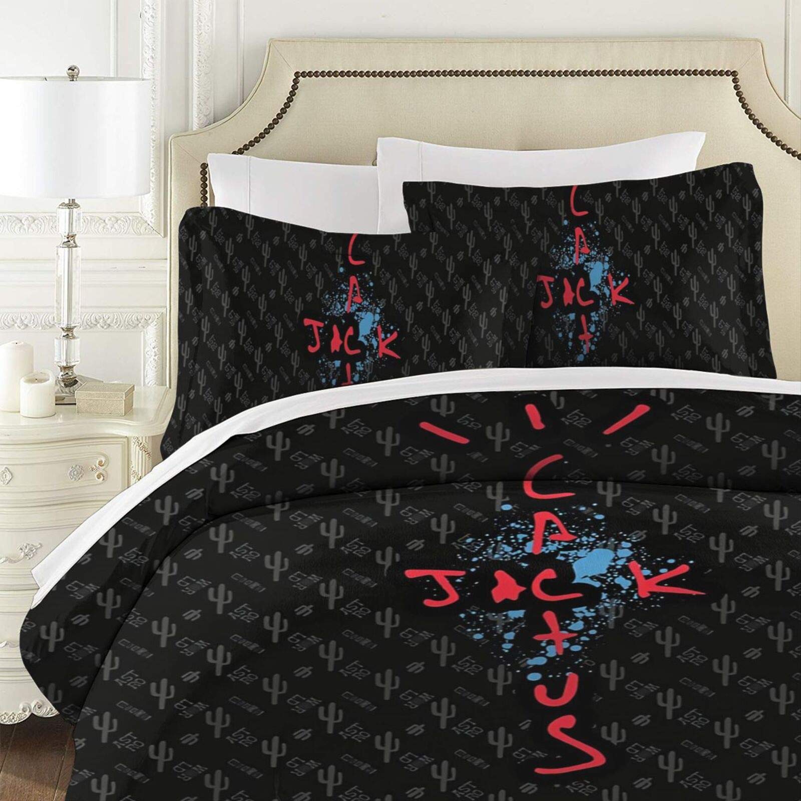 Imaoquhu Travis Scott - Cactus Jack Boutique 3 Piece Bed Sheet Set