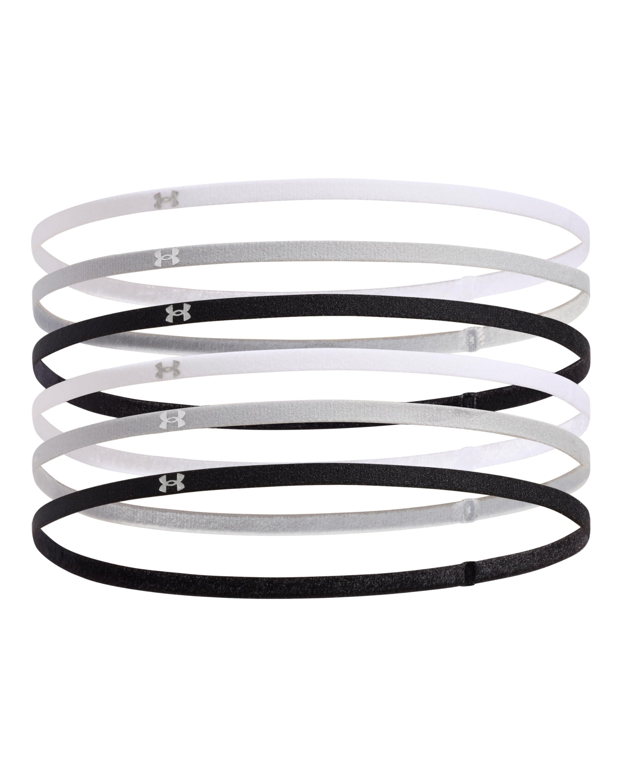 Under Armour Womens Mini Elastics 6 Pack, (001) Black / / Mod Gray, One Size Fits Most