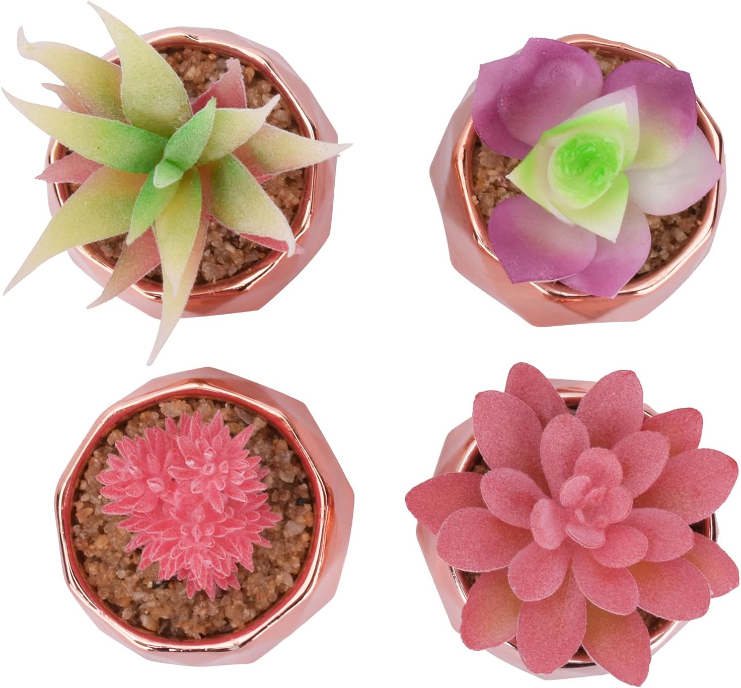Miemour Decorative Artificial Succulent Plants Potted - Image 3