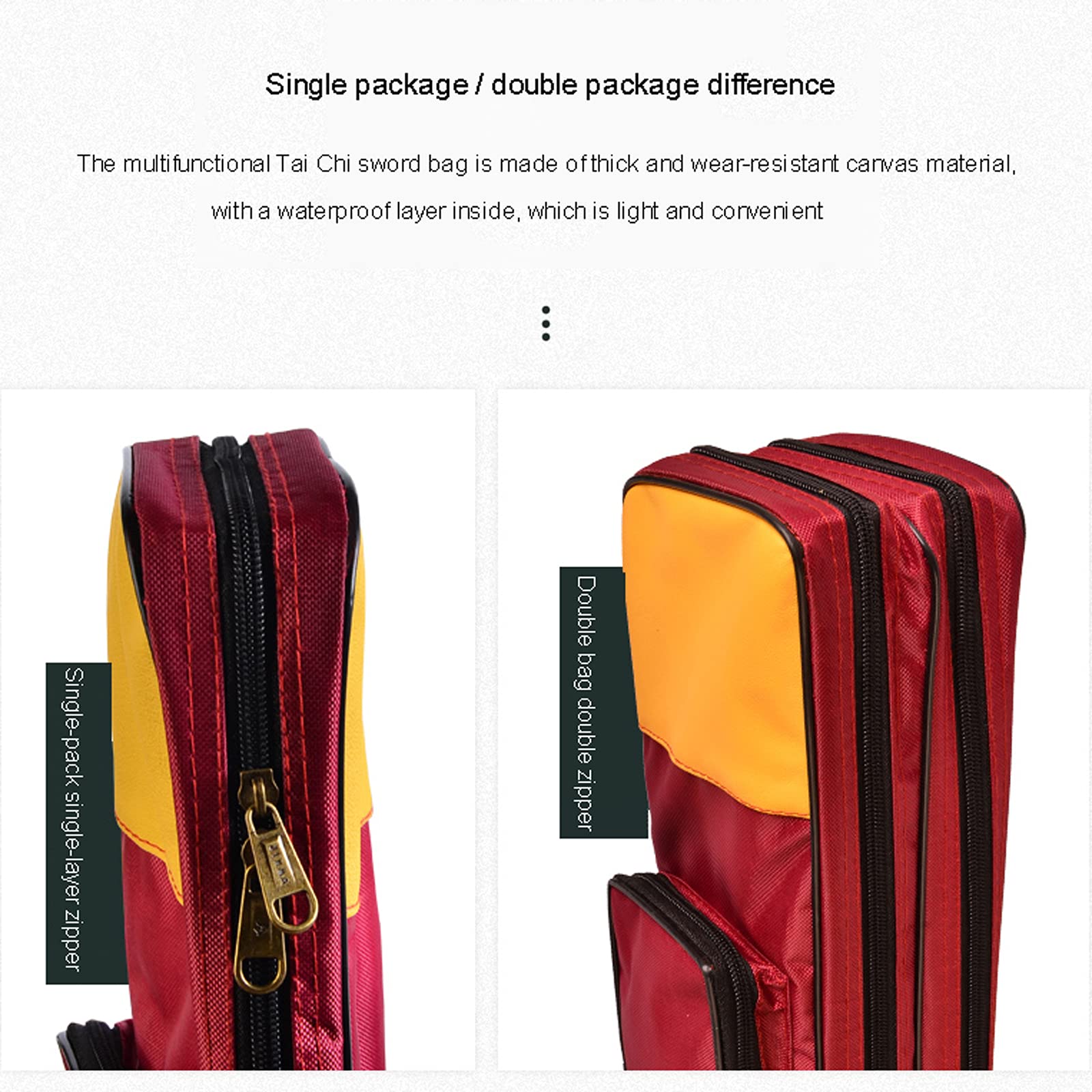 Borsa Per Spada Taichi E Bokken - Doppio Strato, Tasche Multiple, Trasporto Comodo - Foto 8