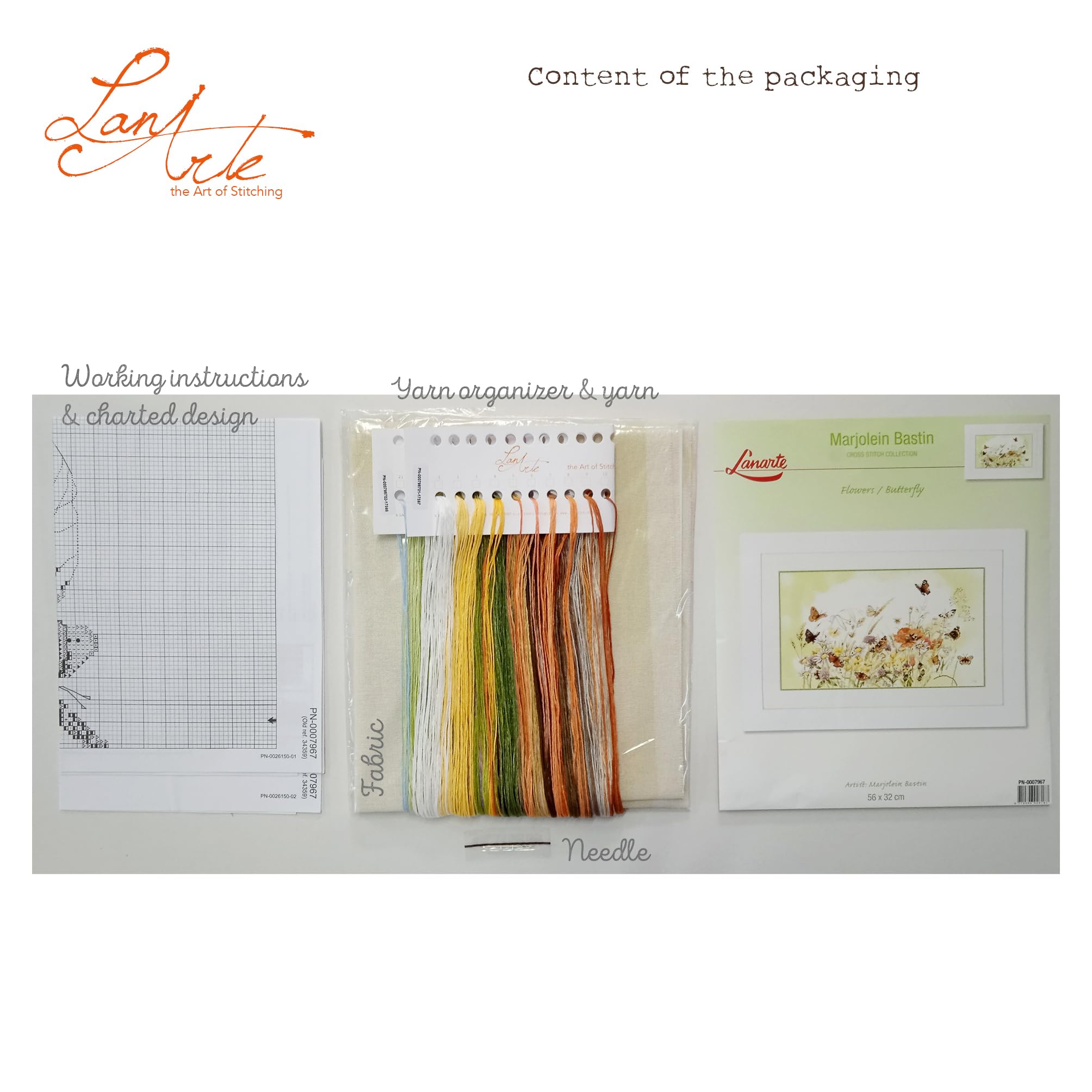 Kit Complet De Point De Croix Compté – Tableau Fleurs éclatantes – Format 47x37 Cm
