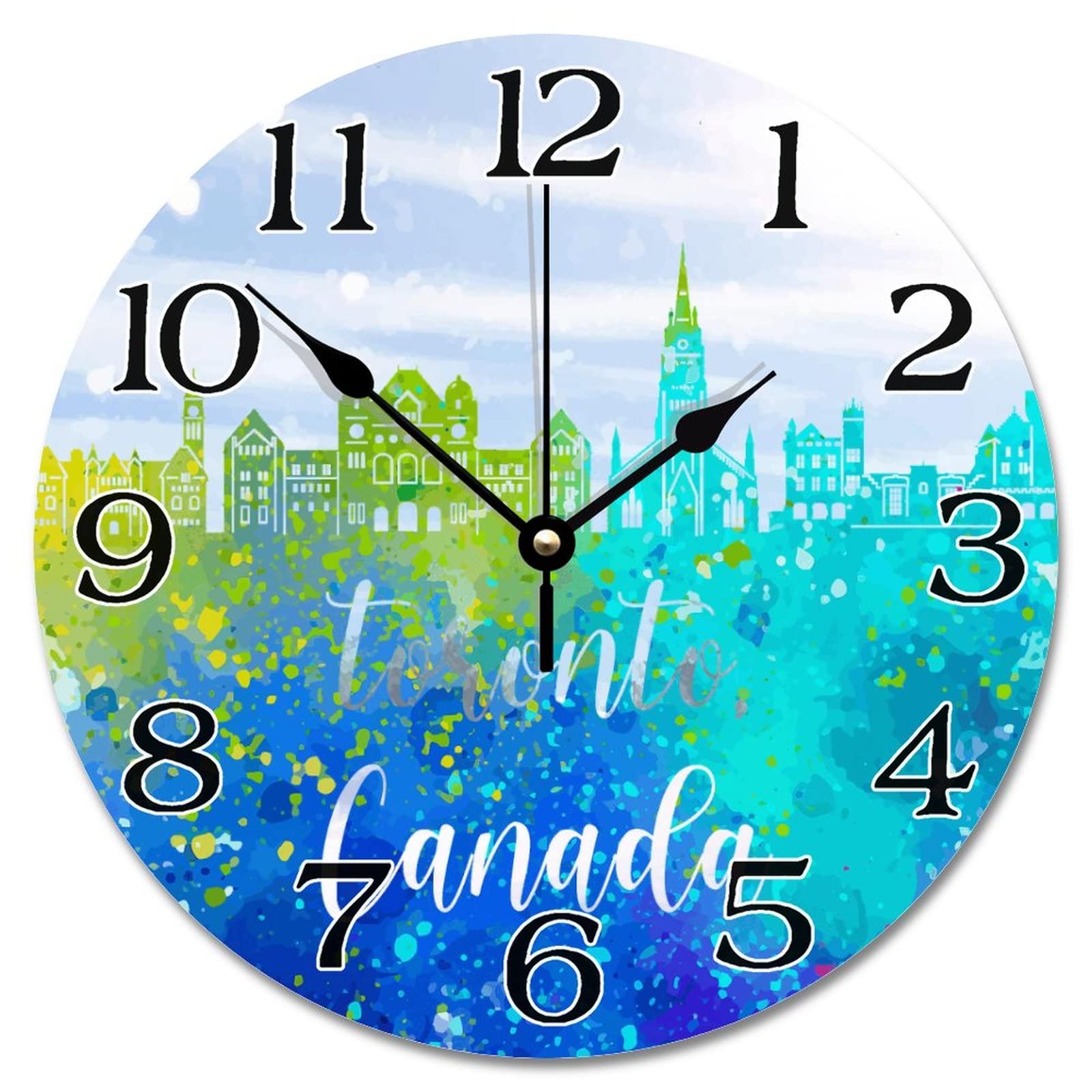 Horloge murale Toronto arc-en-ciel Canada le cadeau idéal pour ami étranger
