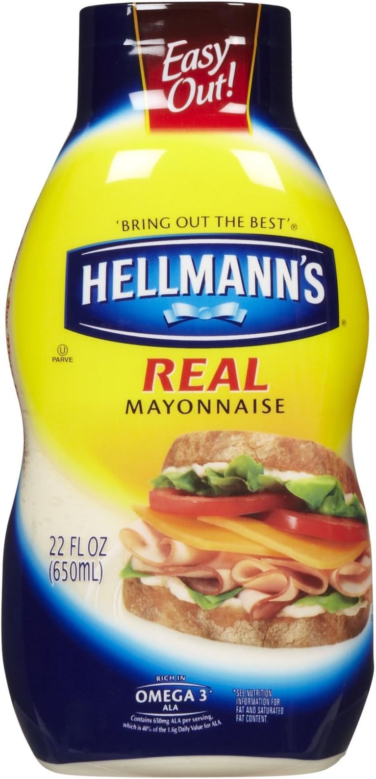 HELLMANN'SMayonnaise, Real, Easy Out, 22 oz