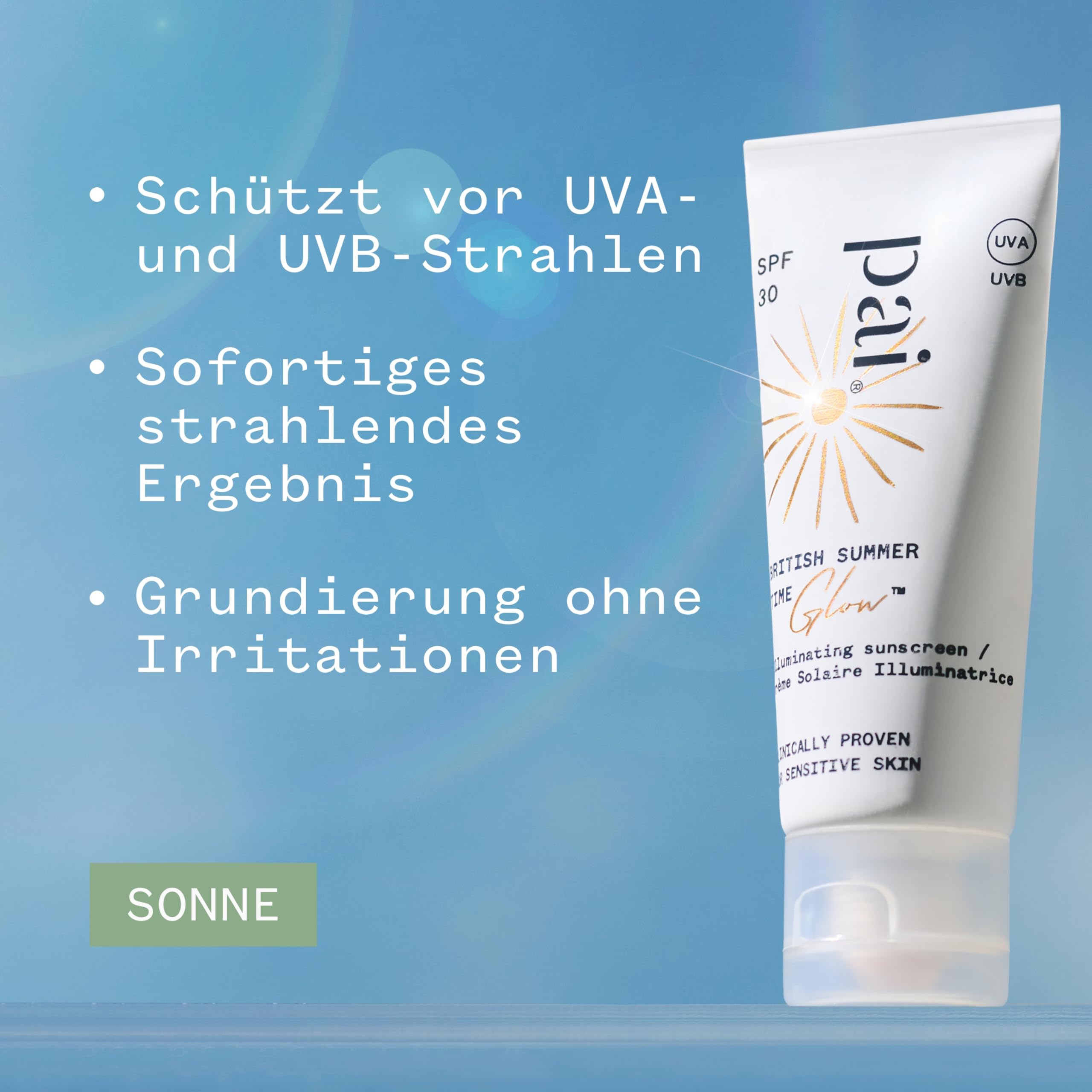 Pai Skincare - British Double Summer Time Protezione Minerale SPF30 75 ml | Crema viso leggera ad assorbimento rapido, ampio spettro UVA & UVB, pelle sensibile, COSMOS Natural, vegan & cruelty-free
