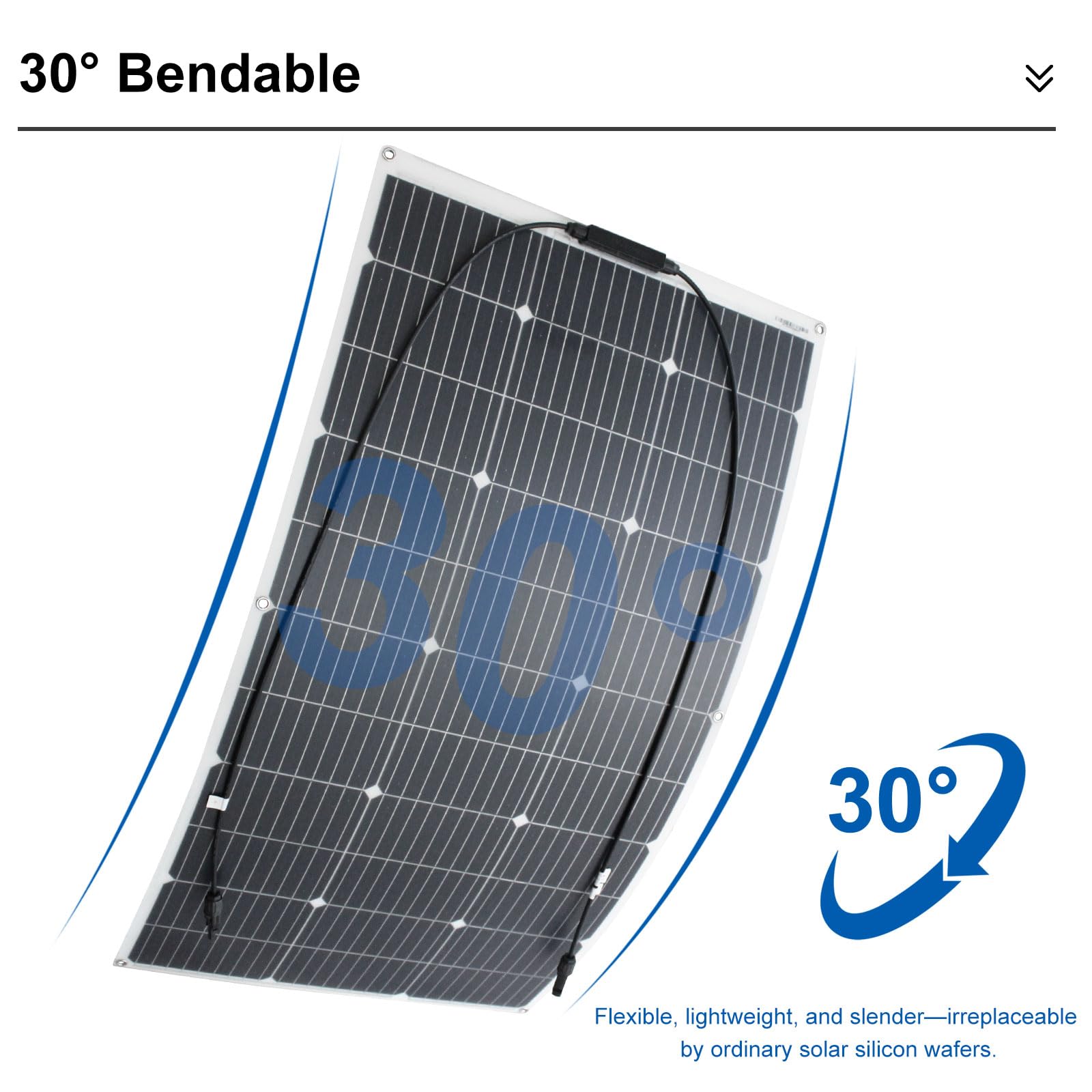 200W 12V24V Flexibles Solarmodul Kit Ideal für Camping Boote Wohnmobile