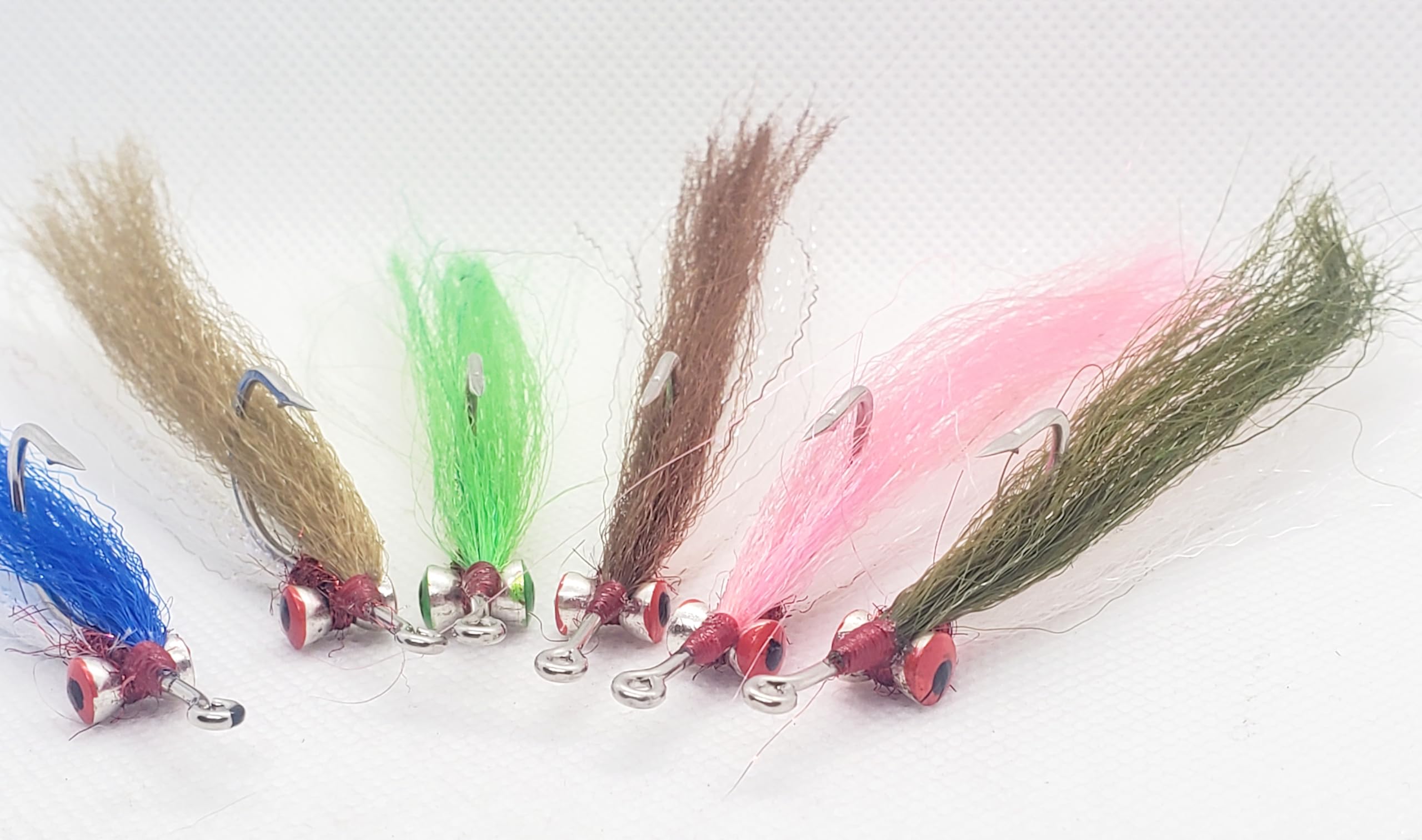 Synthetic Wing Clouser Minnow Fishing Fly Selection, 12 flies