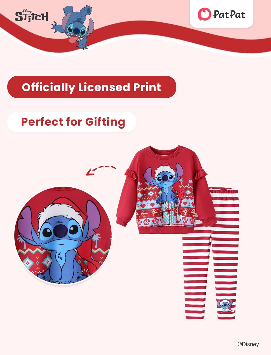 Disney Frozen Minnie Mouse Stitch Princess Fall Toddler Girl Outfit 2 Piece Girl Clothes Long Sleeve Sweatshirt and Leggings - Image 5