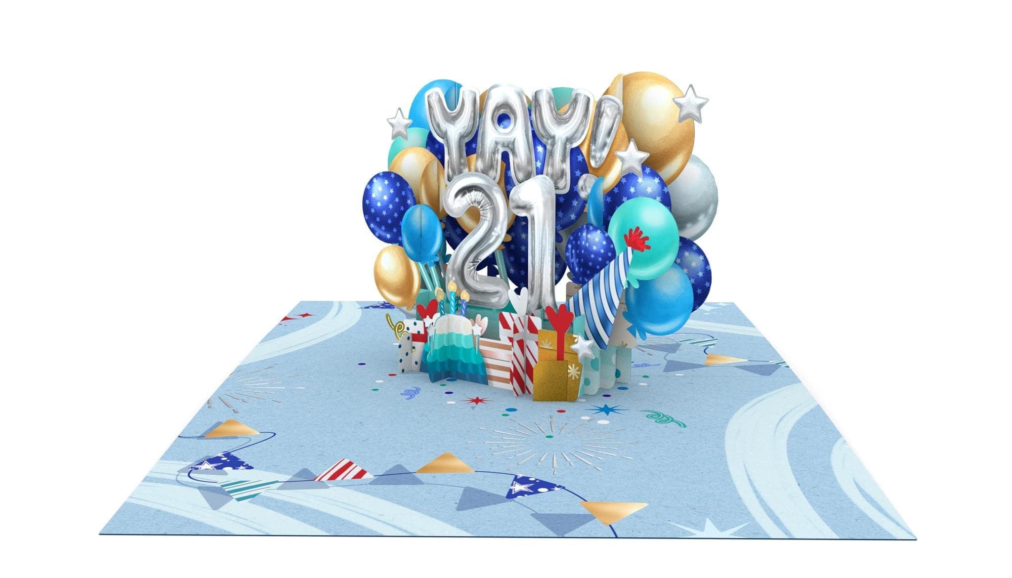 Liif Happy 21ST Birthday Card, 21 Years Old Birthday Card