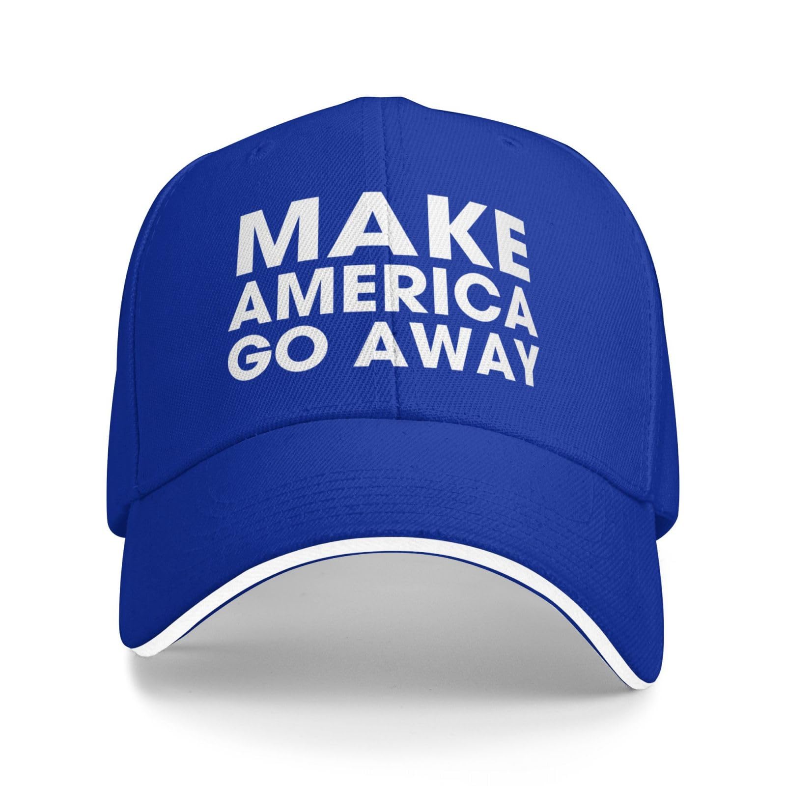 KWQDOZF Make America Go Away Hatsfor Sale Hat Baseball Cap Blue