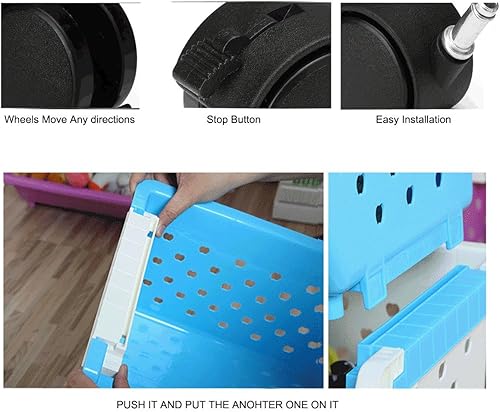 Miniatura 3 de MAGDESIGNER  Cofre para juguetes de niños, gran canastilla de almacenamiento, organizador con ruedas, se mueve a todas partes, naturalprimario,