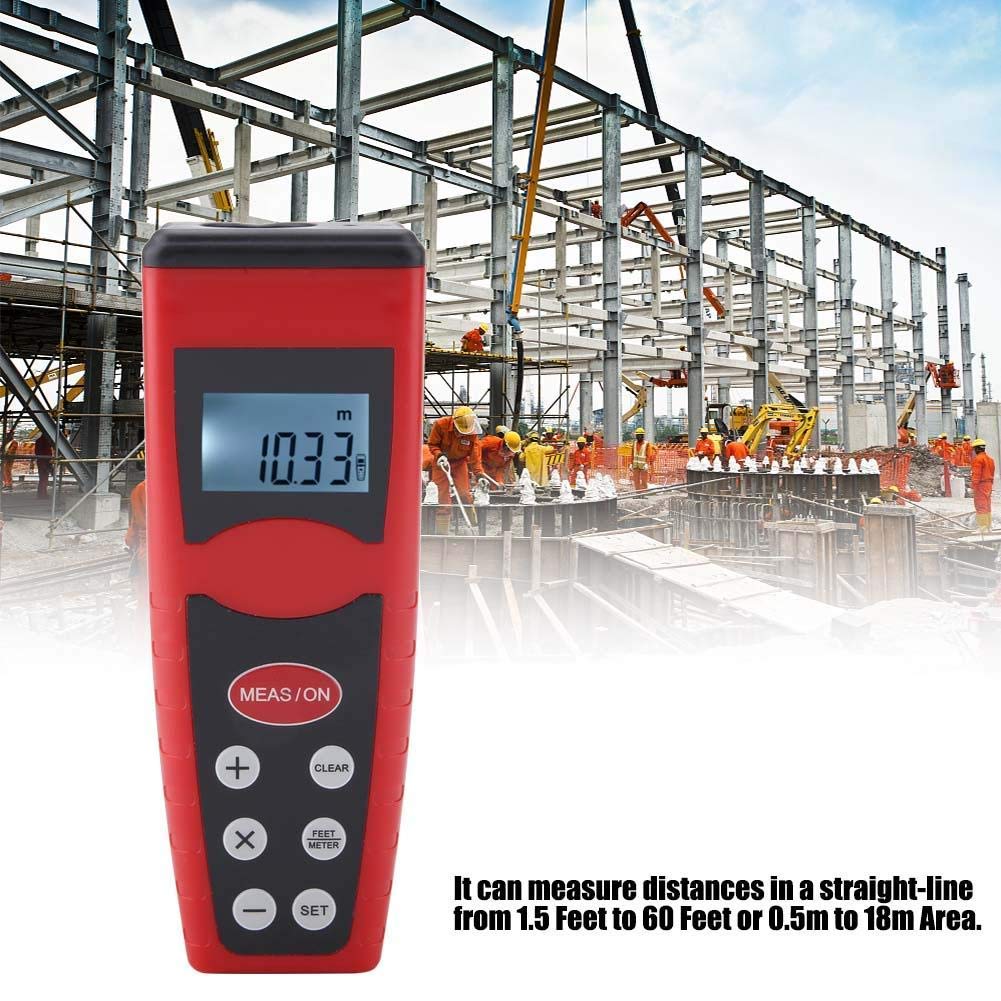 CP3000 Télémètre Ultrasonique Numérique, Compteur de Distance Électronique de Longueur avec Écran LCD