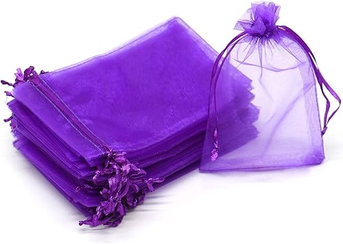 Miniatura 16 de Dealglad 100pcs Drawstring Organza bolsas de joyería caramelo para fiestas, casamientos, regalos Negro