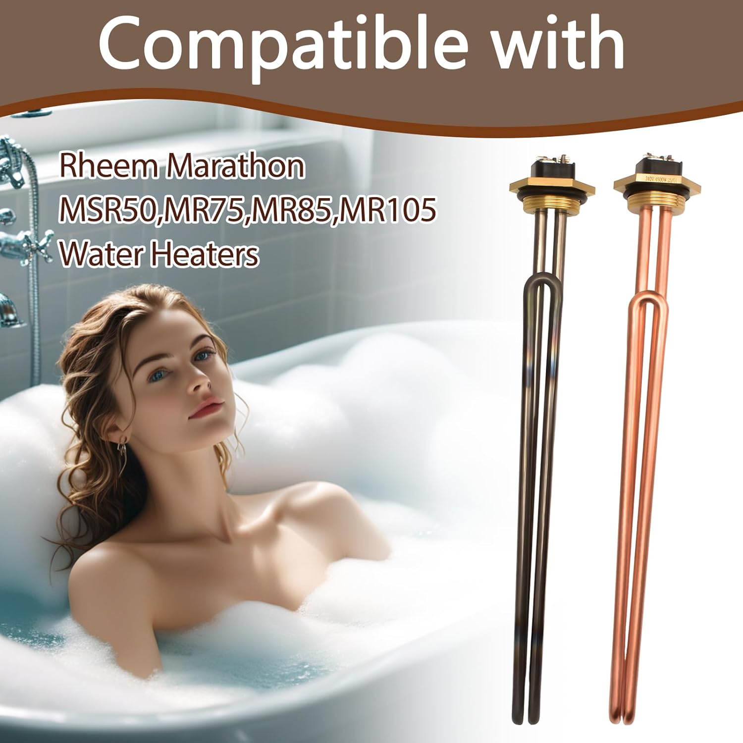 SP213670 4500W Titanium and SP610160 4500W Copper Water Heater Elements