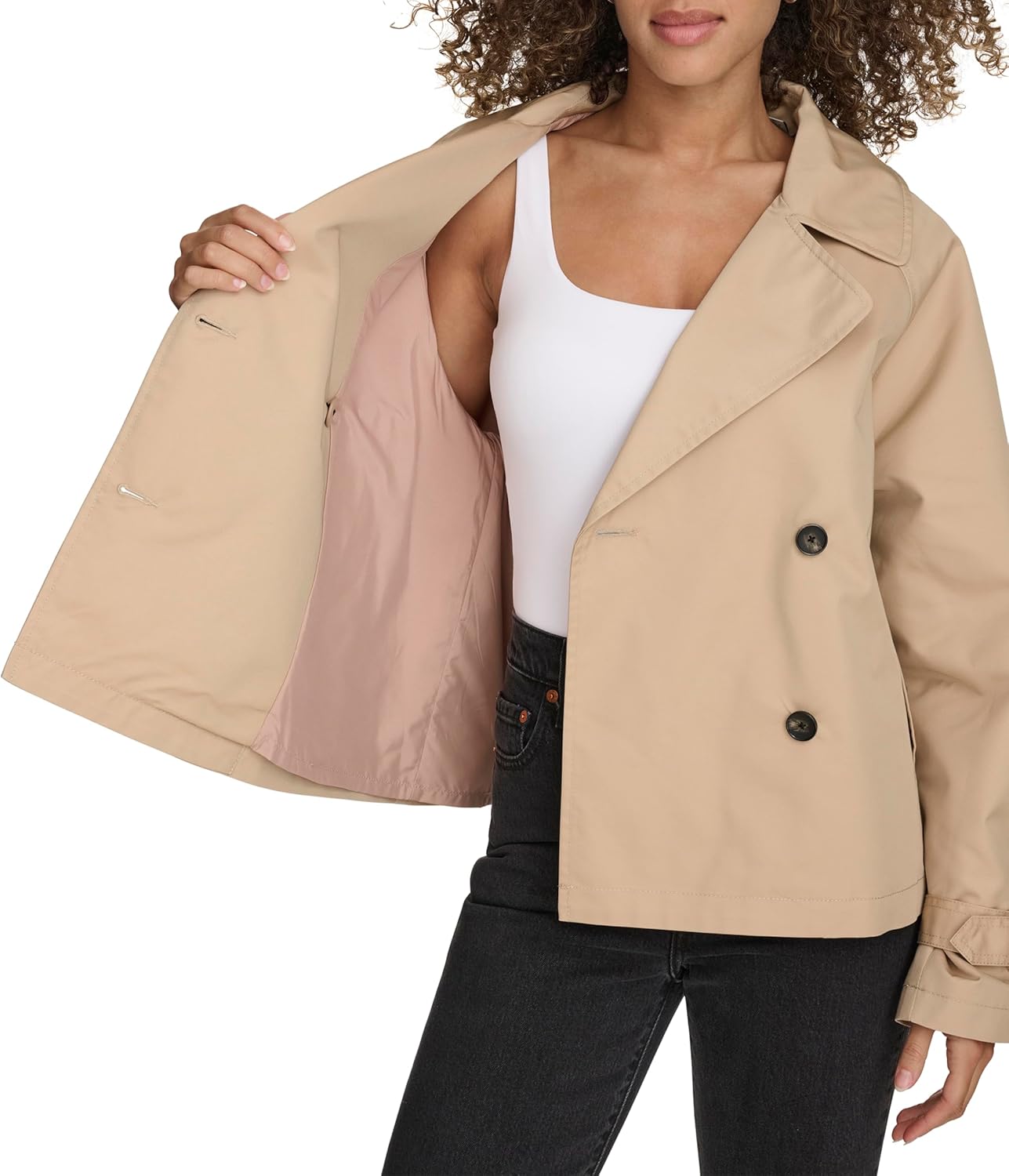 Levi's Women's Short Double Breasted Trench - Image 6