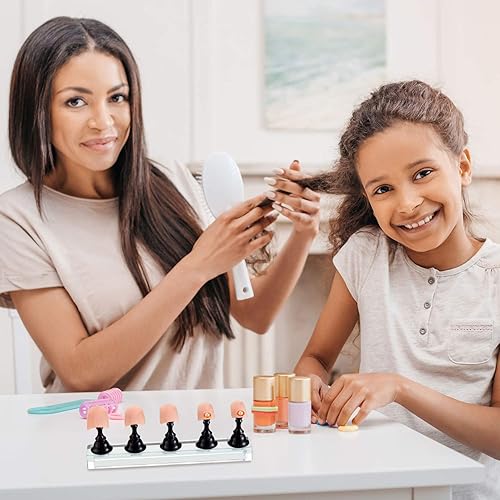 Miniatura 38 de Blulu 2 juegos de soporte de uñas para uñas acrílicas a presión, práctica de exhibición, soporte magnético para pintar uñas para uñas postizas