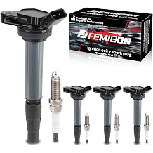 Ignition Coil Pack UF596 & Iridium Spark Plug for 2009 2010 2011 Toyota Corolla Matrix Prius 2012 2013 2014 2015 2017 Lexus Scion IM XD Pontiac Vibe 1.8L L4#OE UF619 90919-022584 PCS