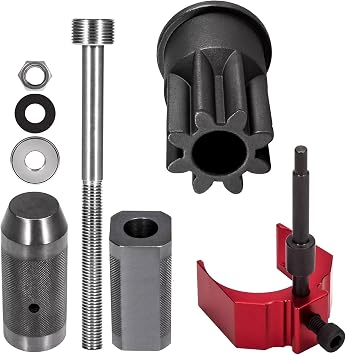 9U-7227 Injector Height Tool + J-38587-A Engine Barring Socket Turning Tool + 9U-6891 Injector Tube Sleeve Cup Removal & installer Tools Set Compatible with CAT Caterpillar 3406E C15 C16 Engines8PCs