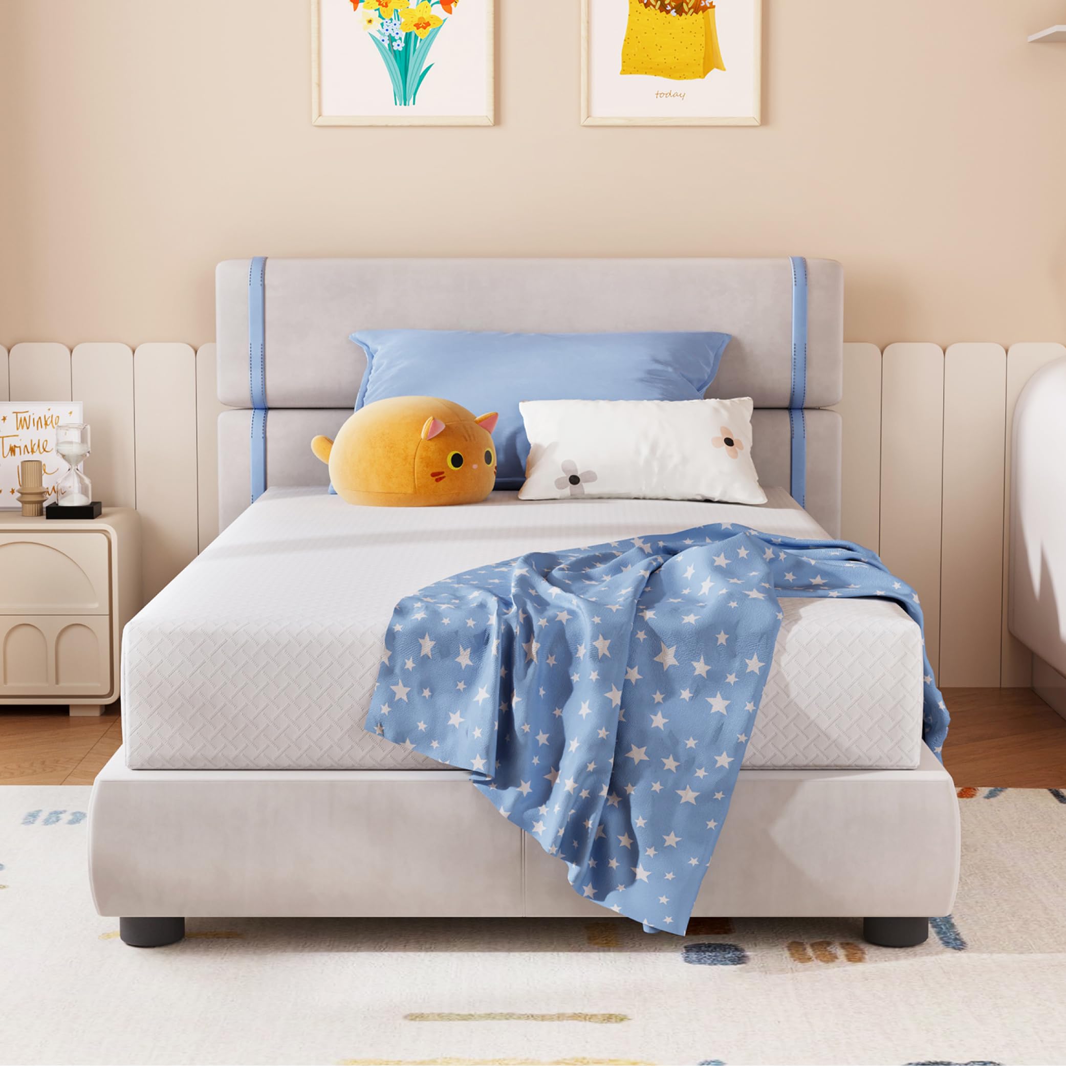 SynthoSpace Full Size Mattress 12 Inch Green Tea Memory Foam Mattress, Fiberglass Free & Medium Firm, CertiPUR-US Certified Foam for Cool Sleep &