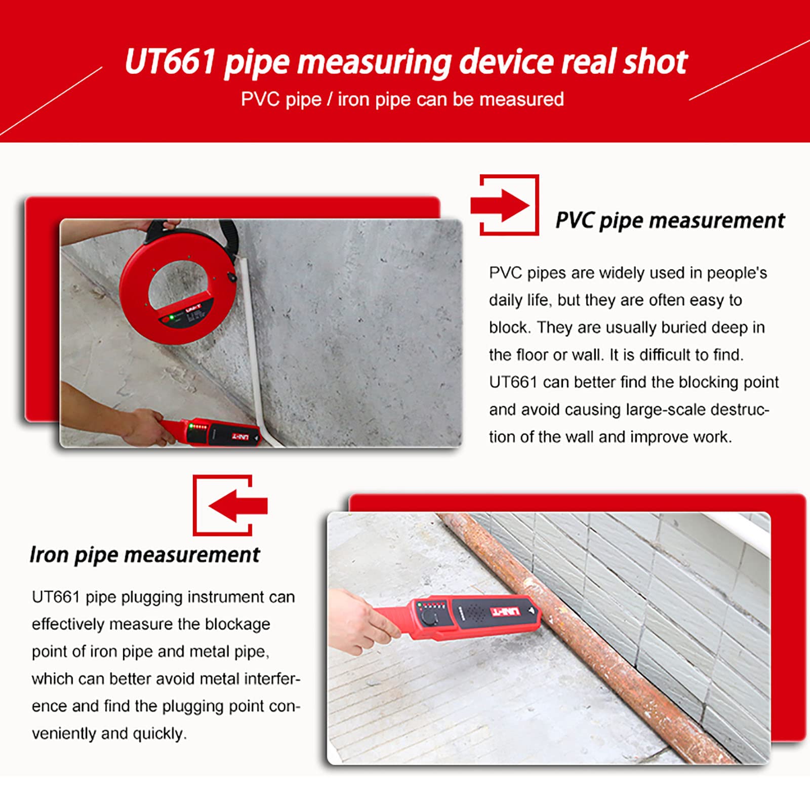 Rilevatore Di Blocco Tubi - Strumento Da 30m Per Diagnostica Sotterranea | Trovatore Ostruzioni Per Tubi In Acciaio E PVC - Foto 11
