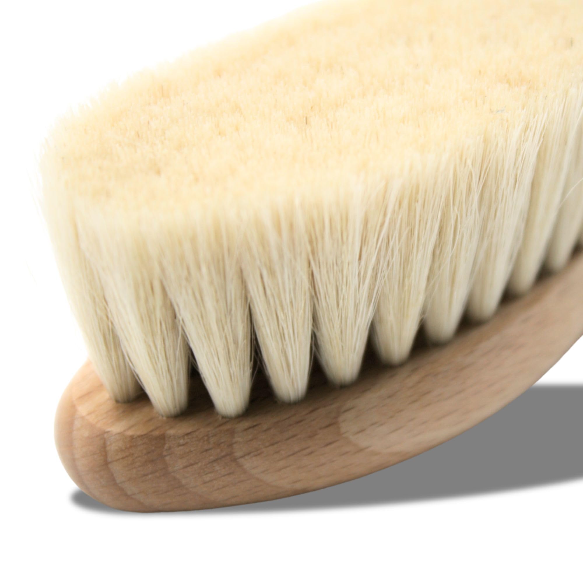 DOJA Barcelona Brosse en Bois pour Massage Bébé pour Soin Capillaire Efficace - Brosse à Cheveux Bébé aux Poils Extrêmement Doux - Brosse Bois pour Utilisation Aisée - Toilettage Nourrissons