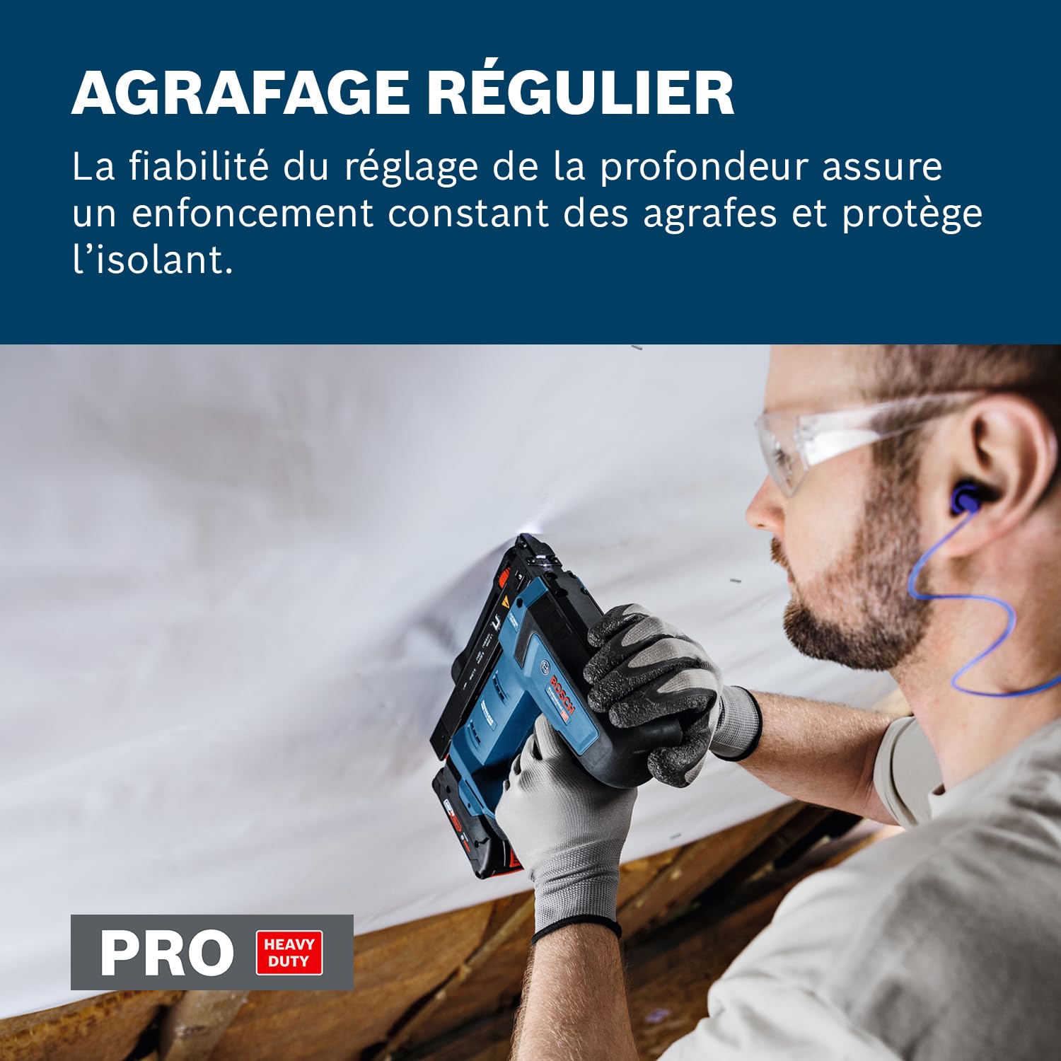 Bosch Professional 18V System agrafeuse à bois sans-fil GTH 18V-14 (avec L-BOXX 136, crochet de ceinture)