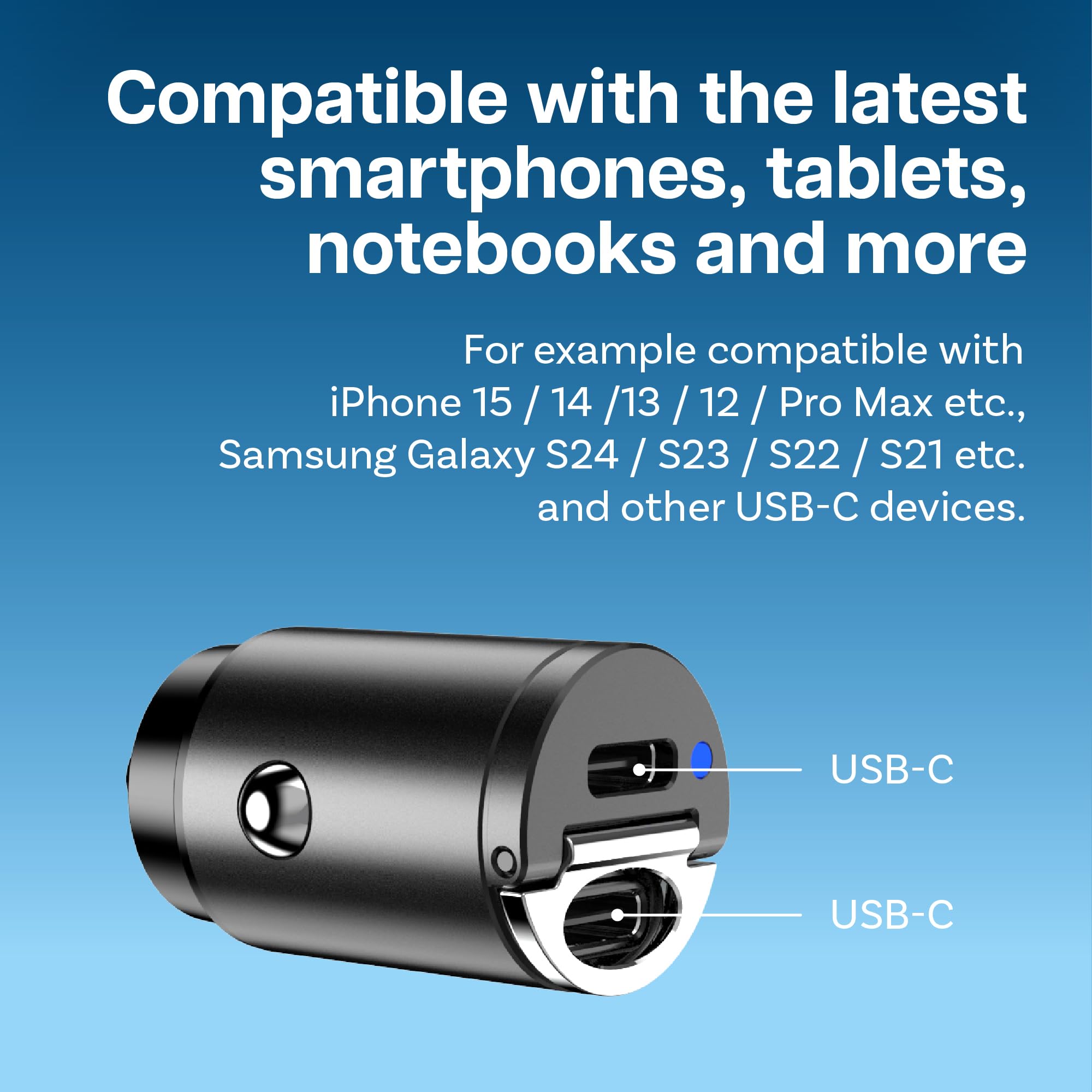 Chargeur Allume-Cigare 90W USB-C PD 45W + QC3.0 - Charge Rapide Voiture Pour Phone, Android, Galaxy