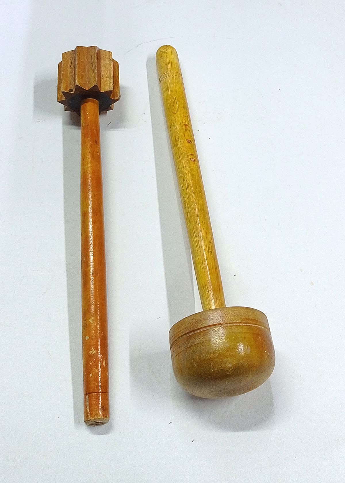 Combo Wooden Hand Potato Masher/Dal/Lassi Ghotni/Butter Milk Maker/Mixer Hand Blender(2 Pcs)-image-14