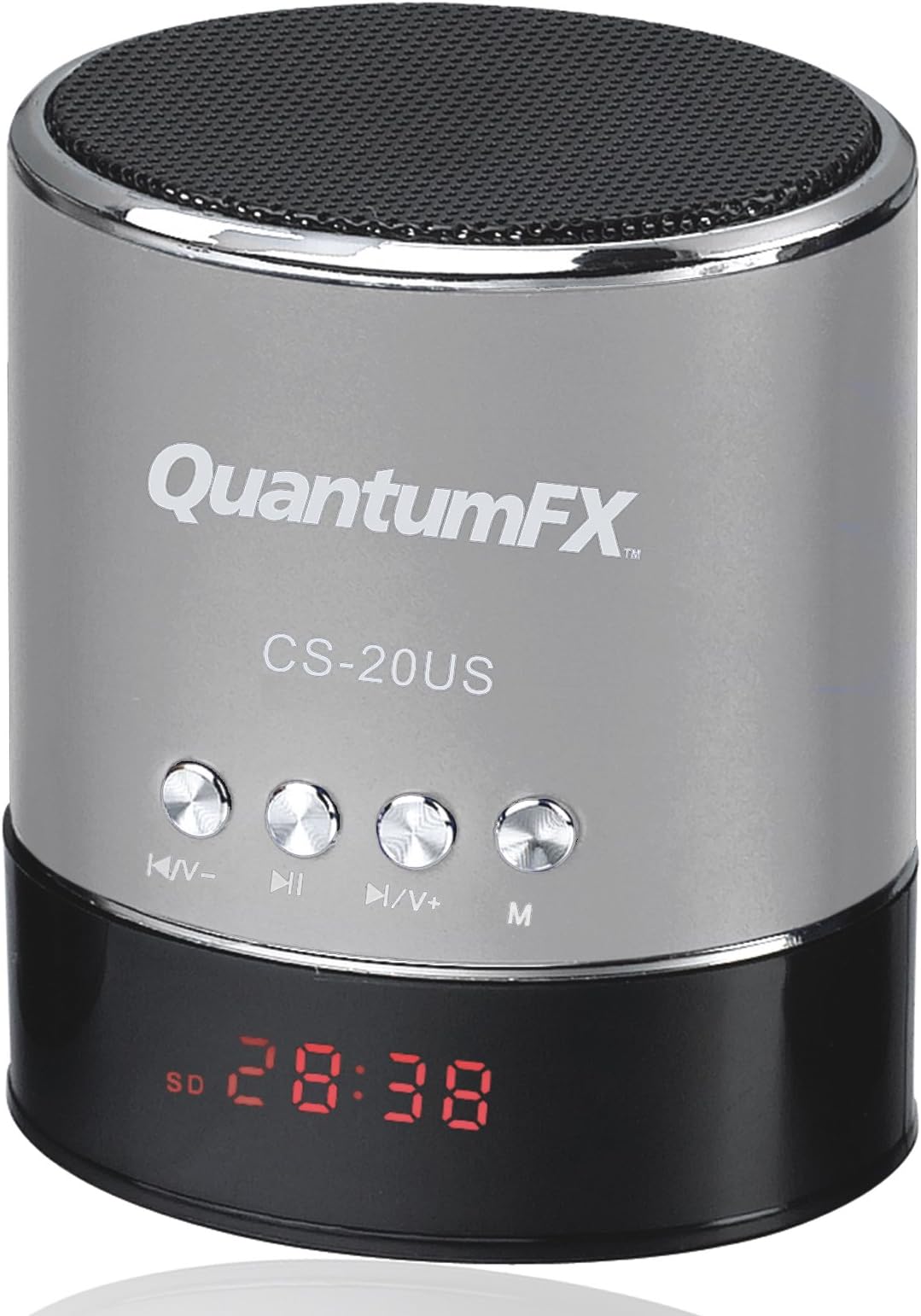 CS-20US Portable Mini Digital Speaker with USB/Micro SD Input + FM Radio Scan + AUX Input + LED Display