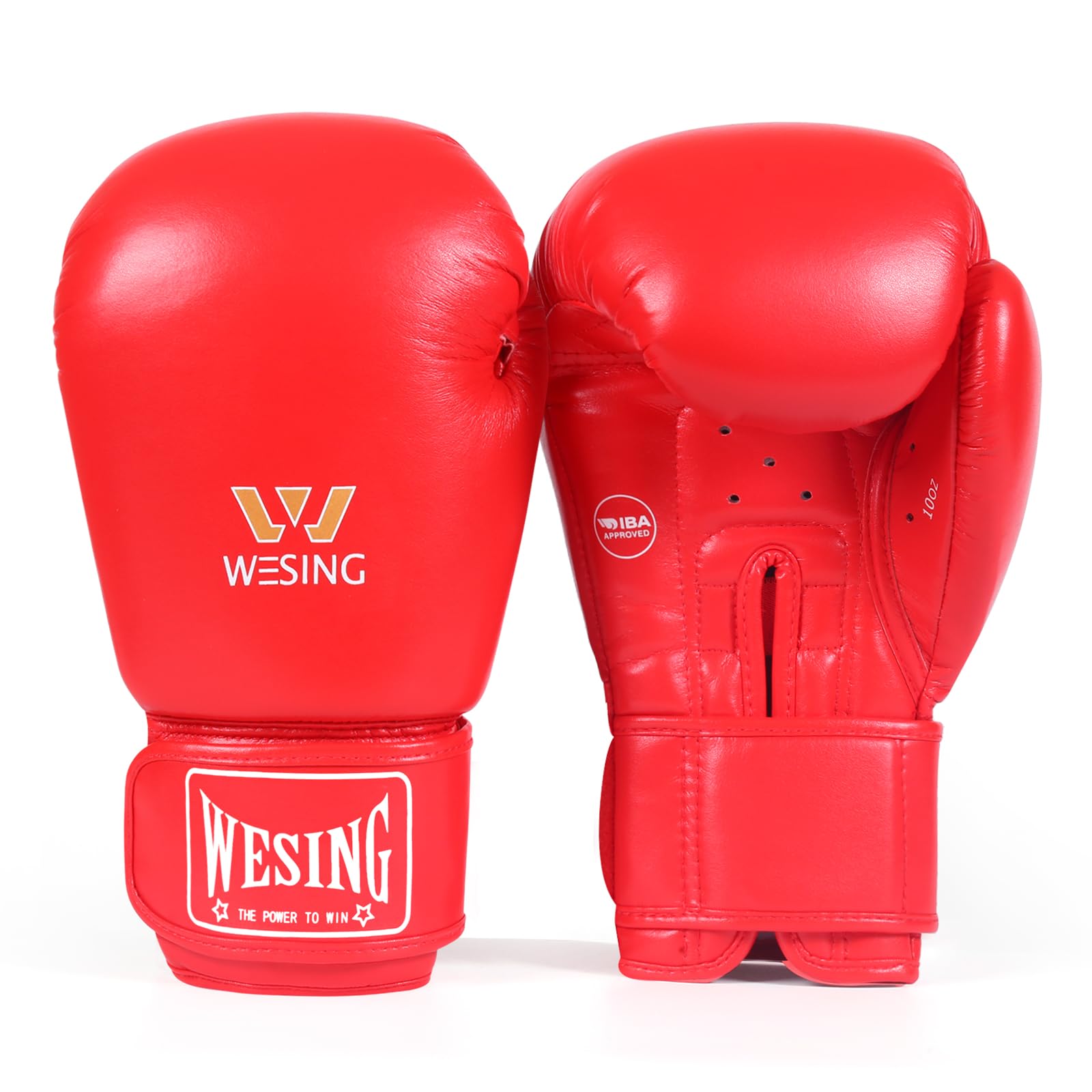 Wesing IBA Boxing Gloves Pro Microfiber Competition Sparring Gloves 10oz 12oz for Men Women MMA Muay Thai Punching Training