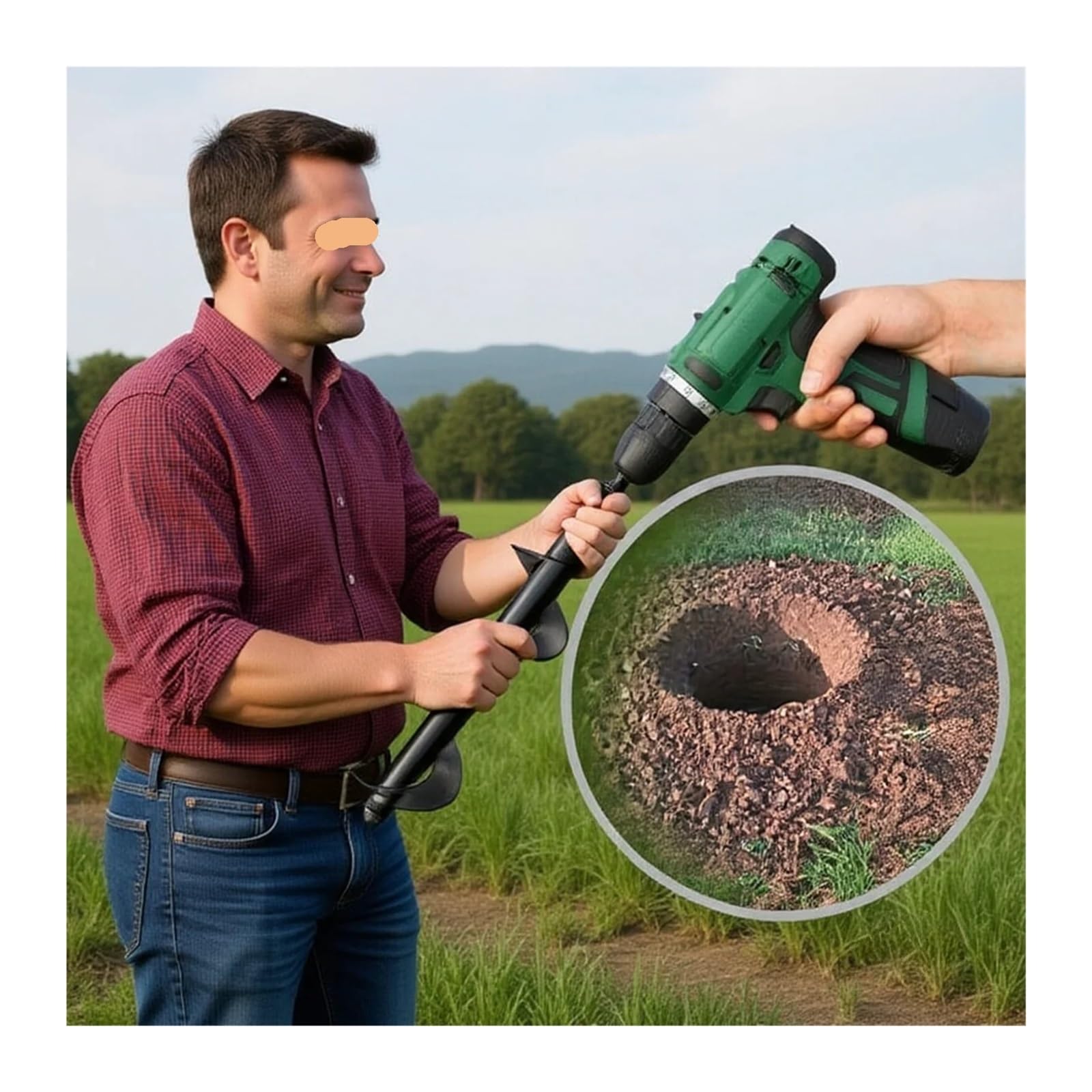 Müheloser Garten-Schlangenbohrer – Spirallochbohrer for Pflanzen und Bodenlockern(5x37cm)