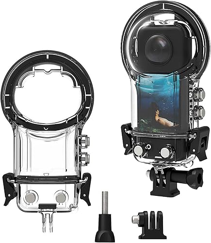 Funda impermeable de repuesto para Insta360 X3, carcasa de buceo subacuática de 98.4 ft con adaptador de montaje accesorios para cámara de acción