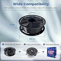 Vista 6 de FLASHFORGE ABS Pro Filamento 1.75mm Negro, Carrete de 1kg (2.2lbs) para Impresora 3D - Precisión Dimensional +/- 0.02mm, Deformación Térmica