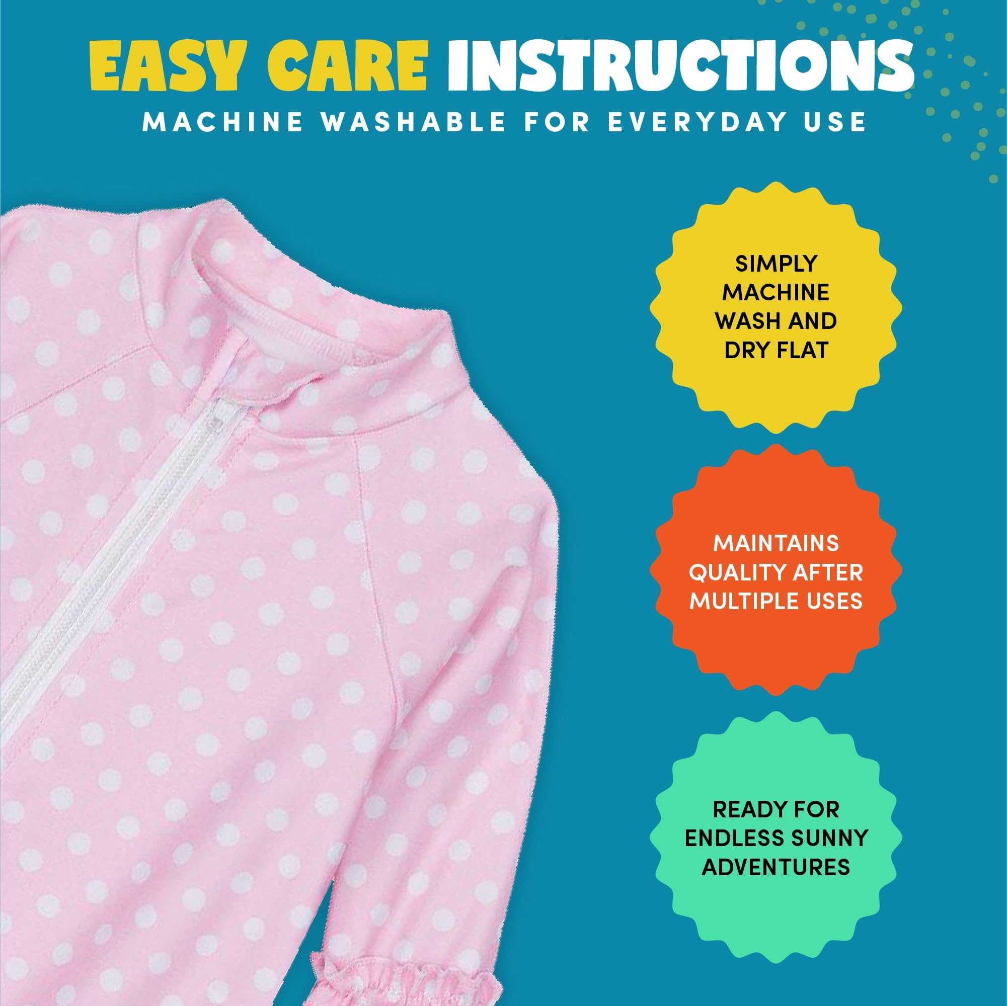 SwimZip Traje de baño de manga larga UPF 50+ para niñas, para bebés, niños pequeños y niñas pequeñas
